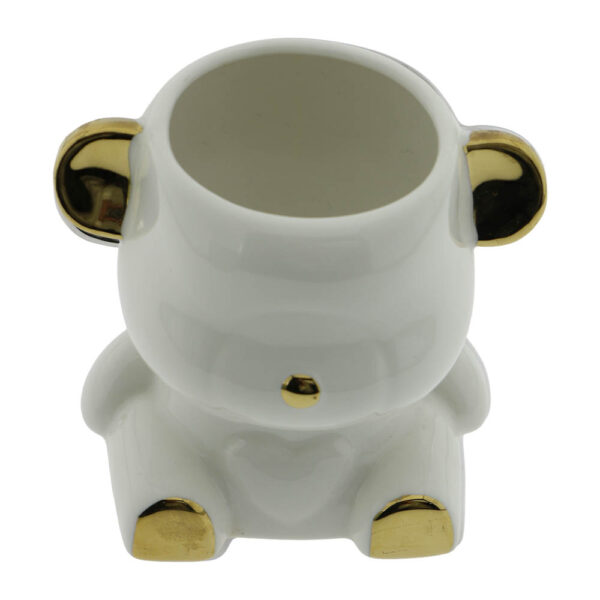 Ceramic Bear-Shaped Holder – Glossy Finish - Image 4