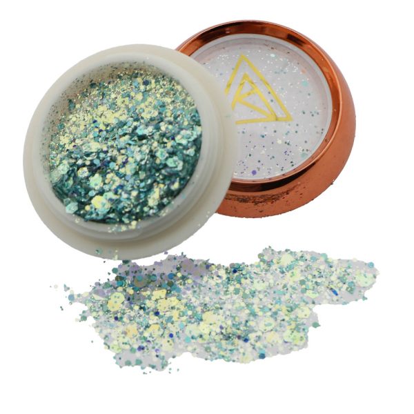 Iridescent Mint Sky Glitter – Nail Decoration - DW-08 - Image 2