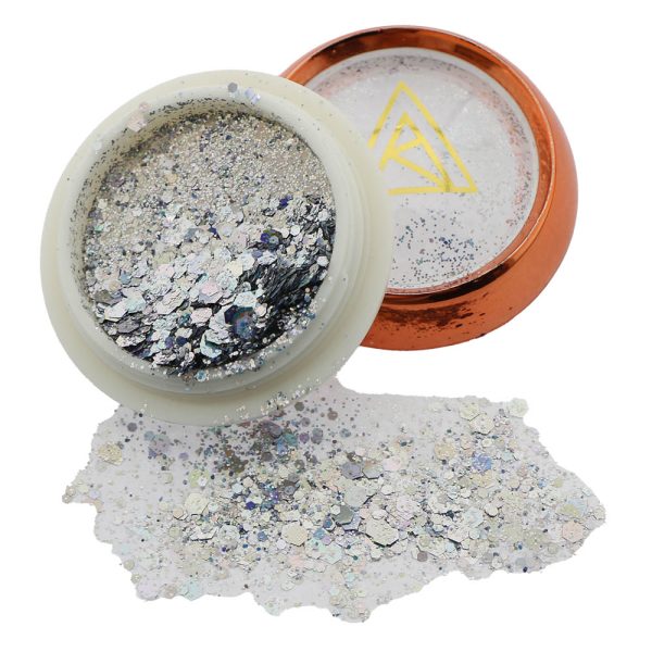 Holographic Silver Nail Glitter – DA-01 - Image 2